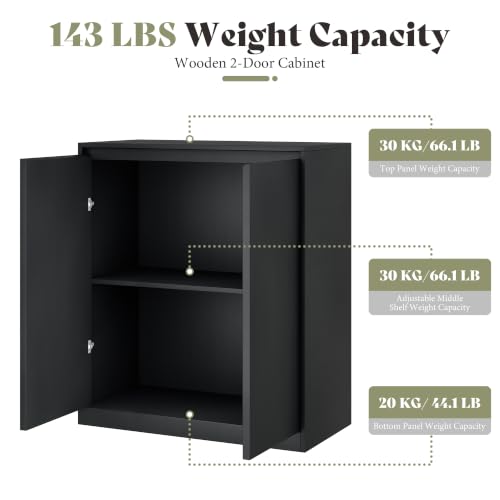 Image of AMERLIFE Modular DIY 2-Door Storage Cabinet, 32 x 16 x 36 Inch