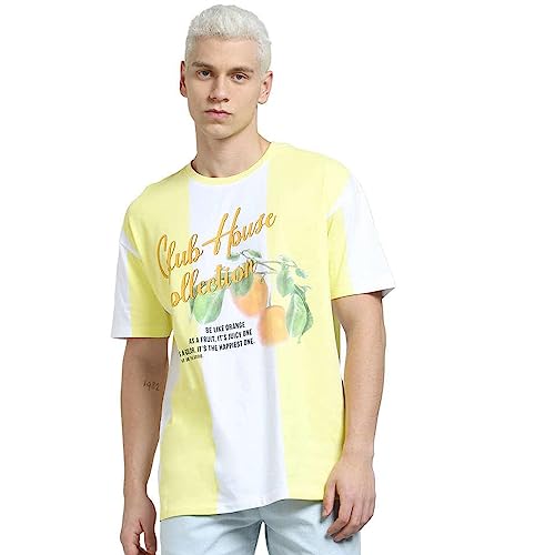 Image of Jack & Jones Men's Cotton Printed Relaxed Fit Crew Neck T-Shirt