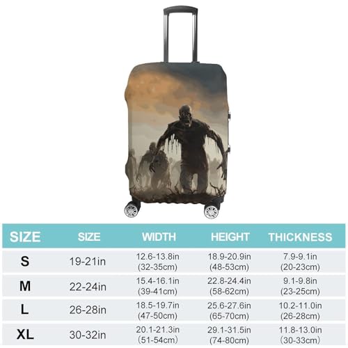 Carry on Luggage Cover Many Zombie Suitcase Covers for Luggages Tsa Approved Travel Luggage Sleeve Protector Elastic Suitcase Protector Anti-Scratch Washable Fits 19-30 Inch Case -L2