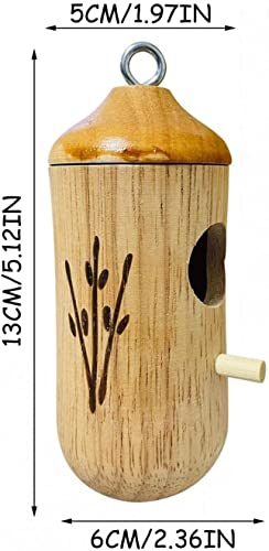 Beekaw Hummingbird Nest, Outdoor Aviary ,Bird House - Outside Hanging Wooden Bird House For Indoor Outdoor Garden Decor, Wren Swallow Sparrow (1) Wood Color #TOP6