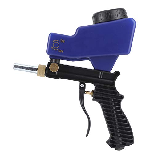 Pistola de jato de areia para carro, portátil, durável, de fácil carregamento, ajustável, gravitacio