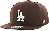 47 Los Angeles Dodgers Hat Mens Womens Adjustable Baseball Cap, Structured Fit, Brown, One Size