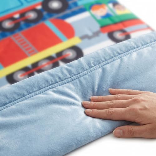 Image of EVERYDAY KIDS 4 Piece Toddler Bedding Set -Choo Choo Train- Includes Comforter, Flat Sheet, Fitted Sheet and Reversible Pillowcase