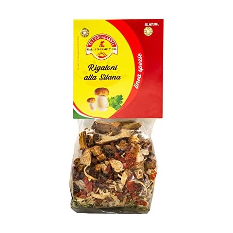 Italian Pasta Sauce Seasoning Mix, Rigatoni alla Silana, Add oil to pan, heat, mix in seasoning, and then toss with your favorite pasta, 2.1 oz, TuttoCalabria Cover