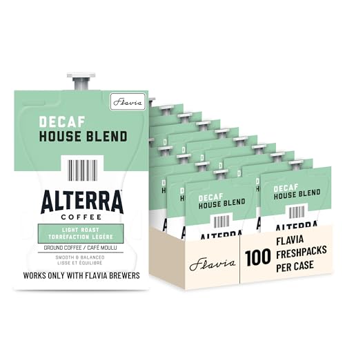 Flavia Alterra Decaf House Blend Freshpacks works only with Flavia Brewers, Light Roast (Case of 100)