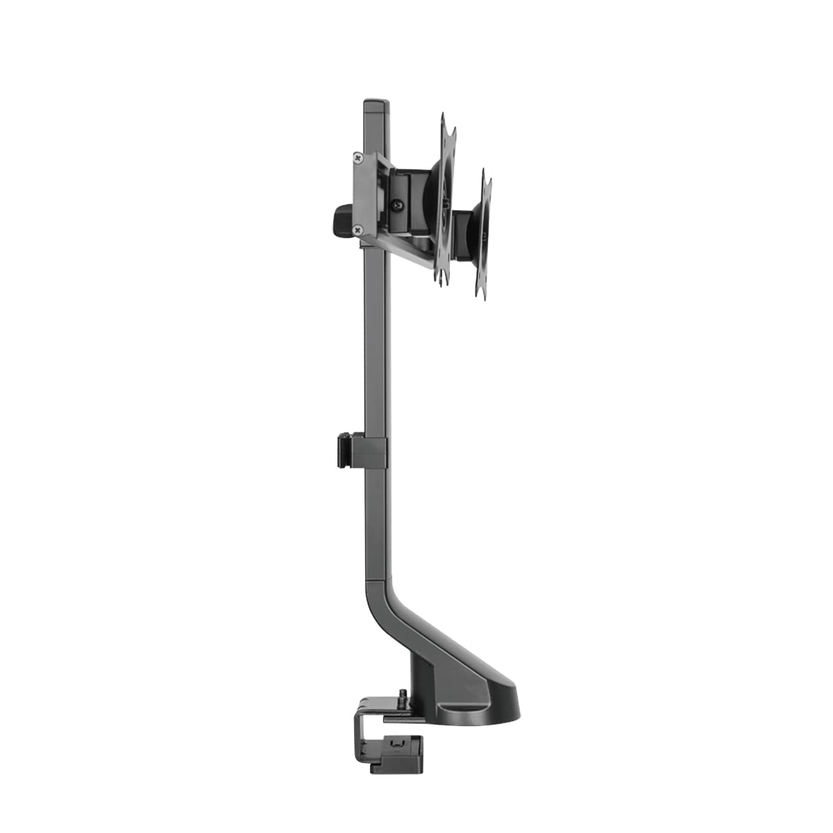 LogiLink BP0160 – podwójny uchwyt na monitor stołowy 2-krotny z aluminium do monitorów płaskich i zakrzywionych (17-27 cali)