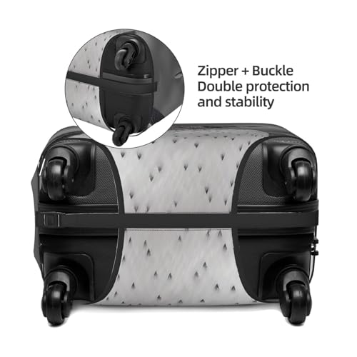 Grey penguin Luggage Covers for Suitcase Washable Suitcase Cover Fashion Stretch Suitcase Protector Cover Anti-Scratch Baggage Covers Fit 18-32 Inch Luggage Large3