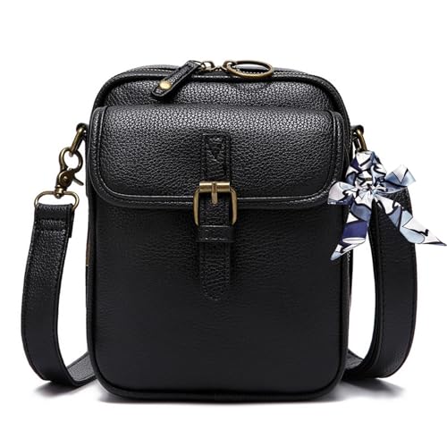 Collaboraten1 Crossbody Leather Bag, Small Messenger Bag Crossbody Bag, Vintage Cross Body Shoulder Purse with Card Slots