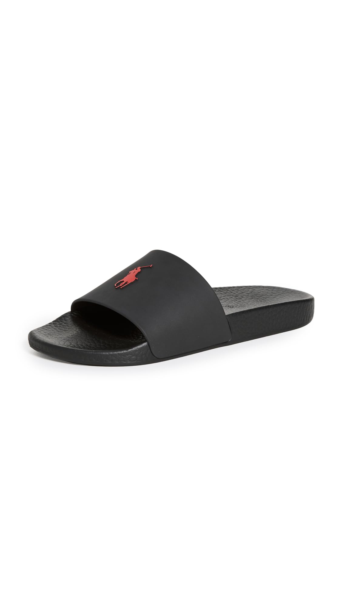 POLO RALPH LAUREN Polo Slide Sandal, Black/Red, 10 UK