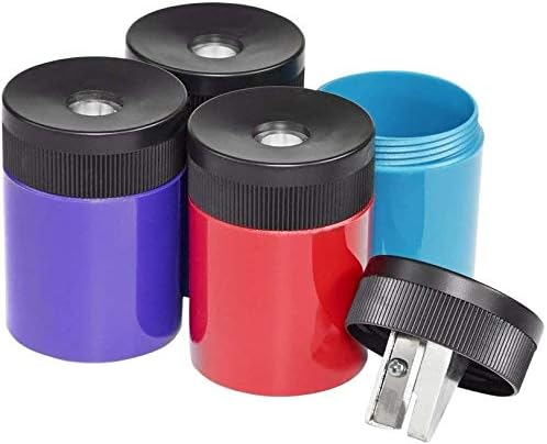 Staedtler Pencil Sharpener, Premium Quality Sharpener with Screw-on lid, Prevents Accidental Openings, Compact Size for Pencil case and Work-Station, 511 63BK (Pack of 3)