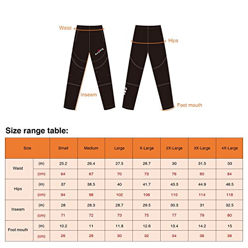 4ucycling Mens Fleeced Windstopper Cycling Pants for Casual Outdoor and Multi Sports Black - Thumbnail 7