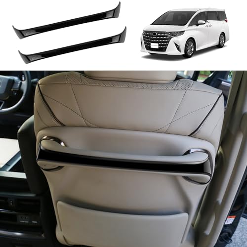 YOFAMO トヨタ 新型 アルファード ヴェルファイア 40系 専用設計 内装 バックシートハンドルトリム TOYOTA ALPHARD VELLFIRE 簡単取付 ABS樹脂製 2P(ピアノブラック)