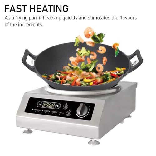 Wok de Hierro Fundido Eujgoov con Doble Asa miniatura 7
