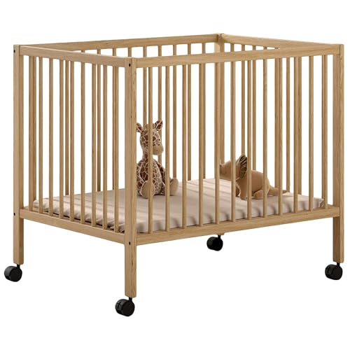 Vipack - Parque para bebé Dino | 95 x 75 cm | Ajustable | Madera de haya maciza