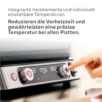 Braun MultiGrill 9 Pro CG 9167, Kontaktgrill mit Grill-, Flach-, Waffelplatten und Temperaturfühler, Grillpositionen: Kontakt, BBQ, Ofen, Spülmaschinenfeste Platten, Boost-Funktion bis 265° – Bild 6