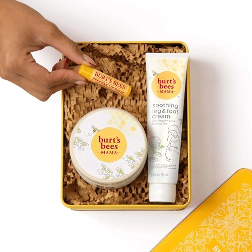 Burt's Bees Mama Gift Set, Includes Lip Balm, Leg and Foot Cream, and Belly Butter, Natural Origin Skin Care, 0.15 oz./3.38 oz./6.5 oz. - image 8