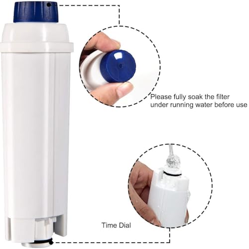 Sarini Pack Of 4 Water Filters For Delonghi For Delonghi DLSC002 Water Filter Cartridges Certified Coffee Filter Compatible With Delonghi Coffee Machines ECAM - Image 4