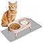 Cat Bowls with mat - pink