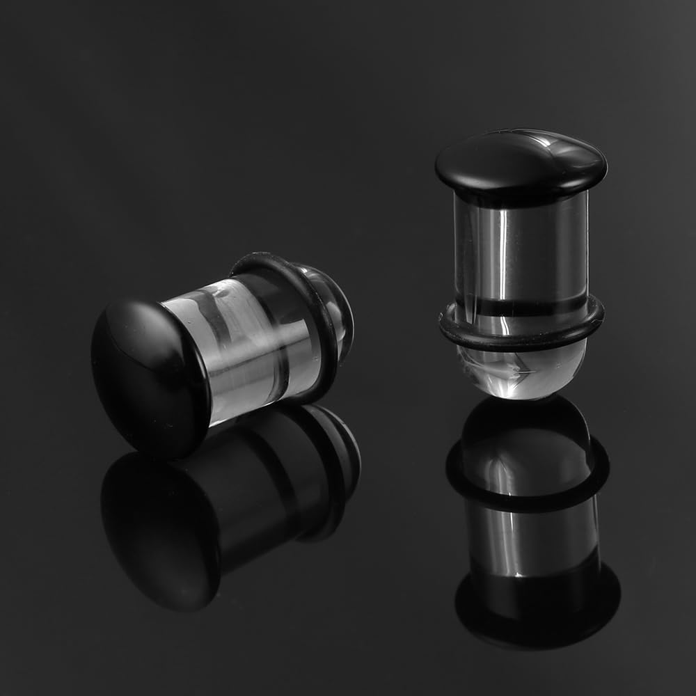 12 szt./10 szt./6 szt. pojedyncze zestawy do rozciągania szkła krótki ekspander stożkowy z gumowymi o-ringami, 1,6-12 mm (14G-00G) pełnowymiarowe tunele zatyczki do uszu, 6 kolorów