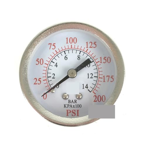 Manomètre de pression d'air 1/4" NPT 0-200 PSI à cadran 2-1/2 pouces