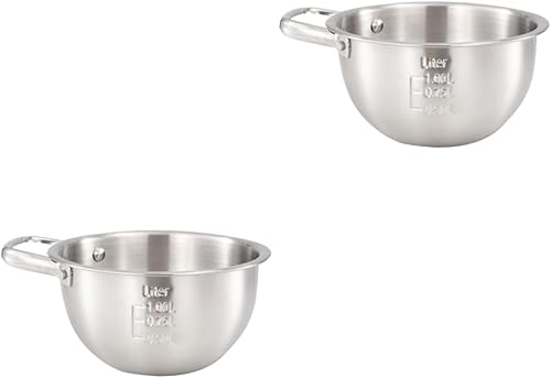 PRETYZOOM Tazón batidor de huevos de acero inoxidable para tazones de pasta, tazón de mezcla para hornear, tazón de mezcla para hornear, tazón de