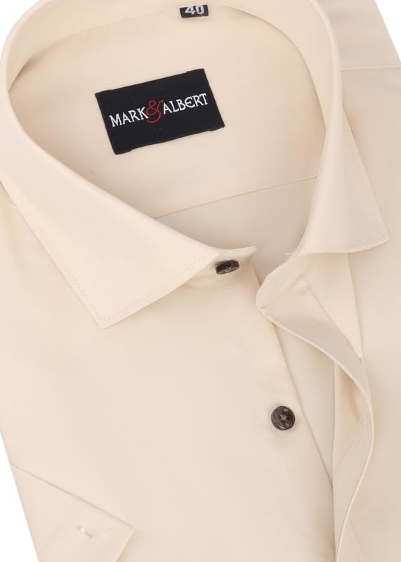 Image of MARK & ALBERT Men's Half Sleeves Regular Shirt
