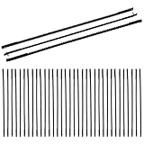 Toddmomy 36pcs Scroll Saw Blades Set Pin End Carbon Steel 5.2inch Length 15/18/24 Teeth Per Inch Assortment for Wood Plastic Foam Cutting Hobby Tools