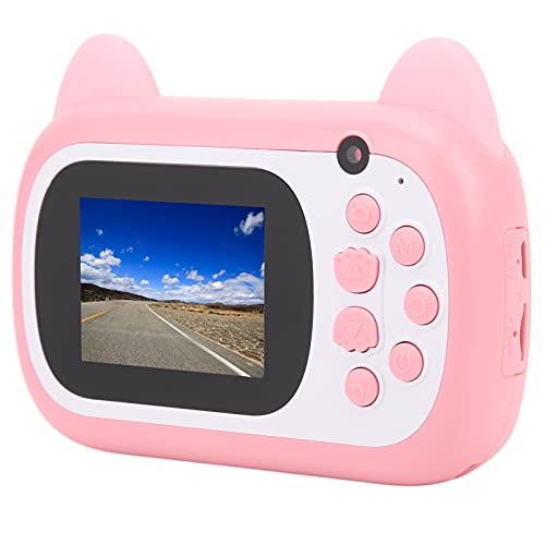 2.4 Inch Instant Print Camera, 24MP Dual Cameras 200DPI Lightweight 1000mAh ABS Children Instant Print Camera with Photo Paper for Sharing Photos for Having Fun