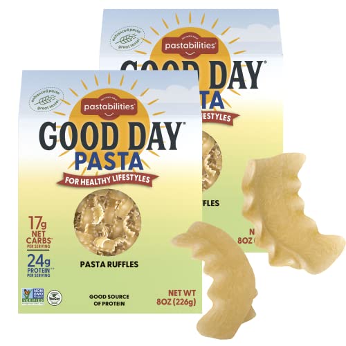 Pastabilities Good Day Pasta, Low Carb And High Protein Pasta Noodles (8 Ounce, Pack Of 2) High In Protein And Fiber, Delicious Plant Based Pasta, Keto Friendly Pasta, Vegan, Low Carb #TOP10