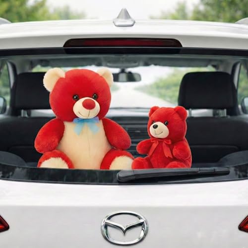 Image of Tabitha Stuffed Toys-Ultra Soft Plush Toy for Kids | Birthday Gifts for Kids and Girls | (Combo of 2 Toys 30 Cm Red Teddy & 25 Cm Red Teddy)