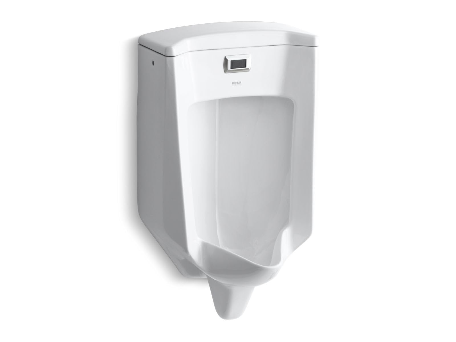 Kohler K-32590 Bardon Wall-Hung Rear Spud Touchless Urinal - .5 GPF - White