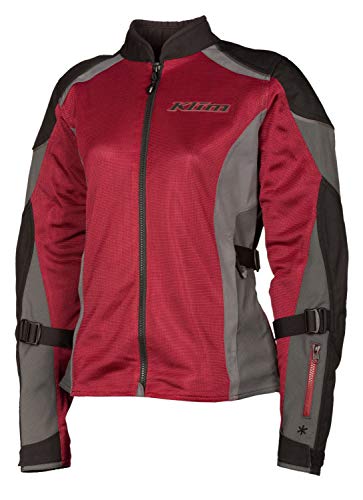 KLIM Avalon Motorcycle Jacket Women's Medium Malbec - Castlerock Gray