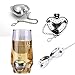 Infusor de té en forma de corazón, de acero inoxidable, bola de té, infusor, cadena de 9 cm con colador de té, mate y apto para lavavajillas (4)