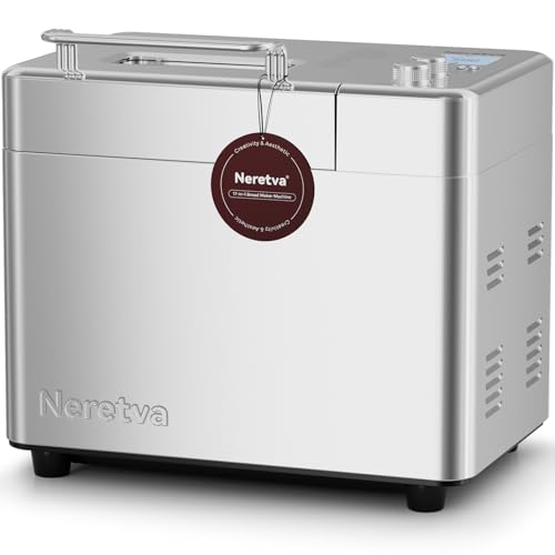 Neretva Brotbackautomat, 17 Programme & 2.2LB Große Kapazität Brotmaschine mit Doppelheizung...