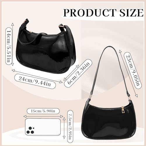 Small Shoulder Bag, PU Leather Crescent Bag for Women, Small Bag Women's Shoulder Handbags with Zipper2