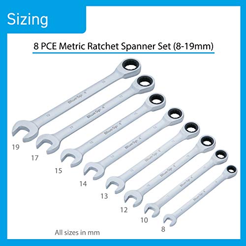 Blue Spot Tools 04310 8PCE Metric Spanner Set (8-19MM) 6 Blue Spot Tools 04310 8PCE Metric Spanner Set (8-19MM) - Image 6