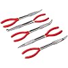 Neilsen CT3007 5pc Long Reach Pliers Set - Straight, 45-Degree, 90-Degree, Offset, and 1/2-Inch Hose Pliers, 11in / 280mm Long Handle