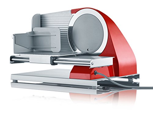 Graef SKS903EU Allesschneider Sliced Kitchen, 185 W, aluminium eloxiert / rot – Bild 3