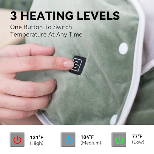 Kozeewarm Heated Blanket Battery Operated Portable 30 Inchx40 Inch Heated Throw Cordless 3 Heating Levels 2 Hours Auto-Off Rechargeable Electric Heating Blanket Green thumb #1