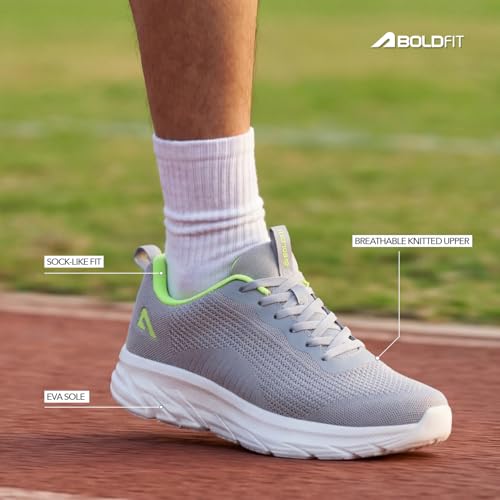 Image of Boldfit Running Shoes for Man Comfortable Sports Shoes for Men Running Lightweight Gym Shoe for Men Workout Soft Cushioned Walking Shoe for Man Anti Slip Gym Footwear