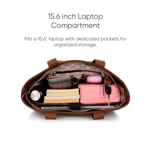 Image of RASHKI SAGE - Laptop Tote Bag | 15.6 inch Laptop compartment | Work Tote | Everyday bag | Office bag (Black)