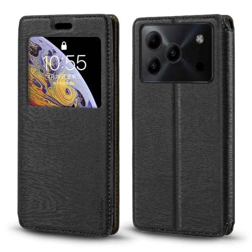 Doogee Note 56 Lite 4G�ƌ݊��������� �E�B���h�E���U�[�P�[�X - �u���b�N | 6.56" �G���K���g�ȃE�B���h�E�f�U�C���A�C���r�W�u���}�O�l�b�g�J�o�[�A�J�[�h�X���b�g���X�^���h�t��