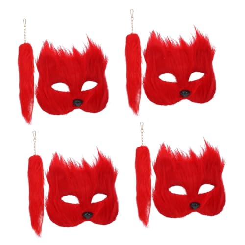 Masque de renard avec queue pour réussir votre costume de cosplay et animation de fête