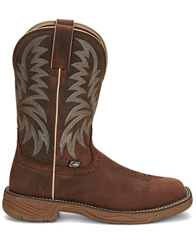 Justin Men's Rush 11" Western Work Boots Wide Square Toe2