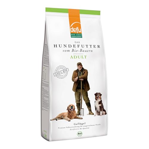 defu Hundefutter | 1 x 3 kg | Adult Bio Geflügel | Premium Bio Trockenfutter für ausgewachsene Hunde