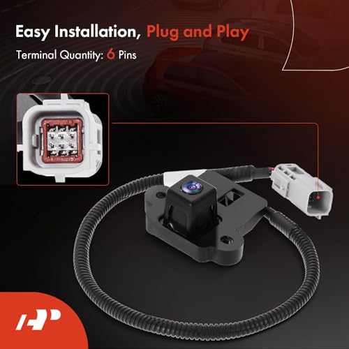 Image of A-Premium Park Assist Camera Rear View Backup Reverse Camera Compatible with Select Chevrolet & Cadillac Models - 2009-2013 Avalanche, 2009-2013 Escalade EXT