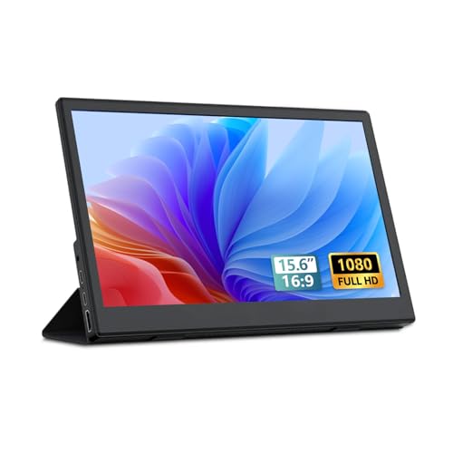 Image of 15.6 inch Portable Monitor for Laptop, External Monitor with HDMI Type-C, Eye Care,Ultra Slim Travel Screen for Laptop Phone PS4 /5 Xbox Switch, Ideal for Soccer Game Day Watch Party