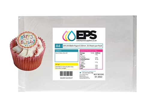 EPS A4 Edible Wafer Rice Paper Pack for Printing - 25 sheets