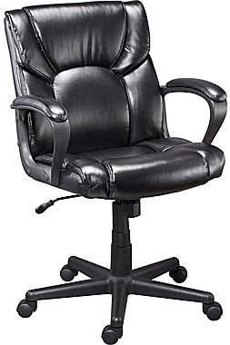 STAPLES Montessa II Luxura Faux Leather Computer and Desk Chair, Black (25221-CC)