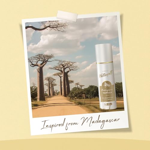 Image of Layer'r Wottagirl Madagascar Vanilla Fragrance Mist for Women 120ml | 100% Vegan | Warm Peach, Jasmine & Vanilla Scent | Long-Lasting Vegan Body Mist | Alcohol-Free | IFRA Certified